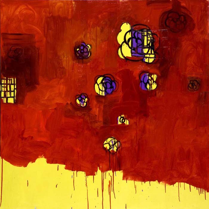 Sunset William Camellia, 2010, crystallina oil on canvas, 72x72in